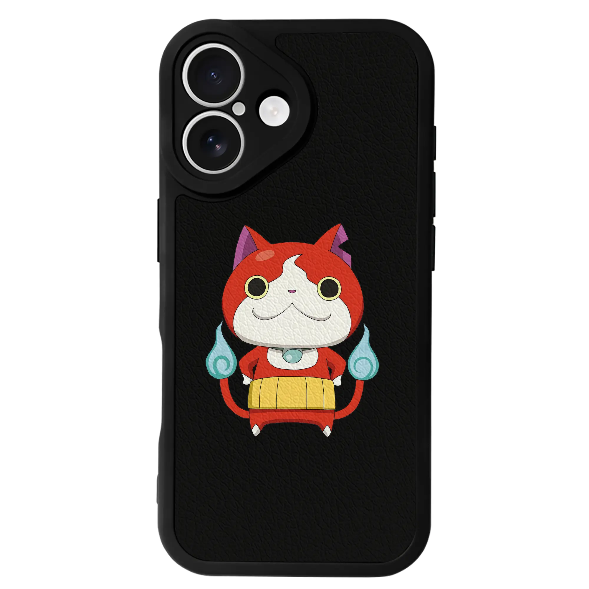 妖怪ウォッチ グッズ,ジバニャン - IPhone 16シリーズ対応 ・ シリコンスマホケース ・ レザー調 ・ 高精度フィット ・ 耐衝撃 ・ ワイヤレス充電対応 ・ 精密カット